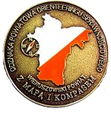 Wieruszowski Powiat z mapą i kompasem - logo.